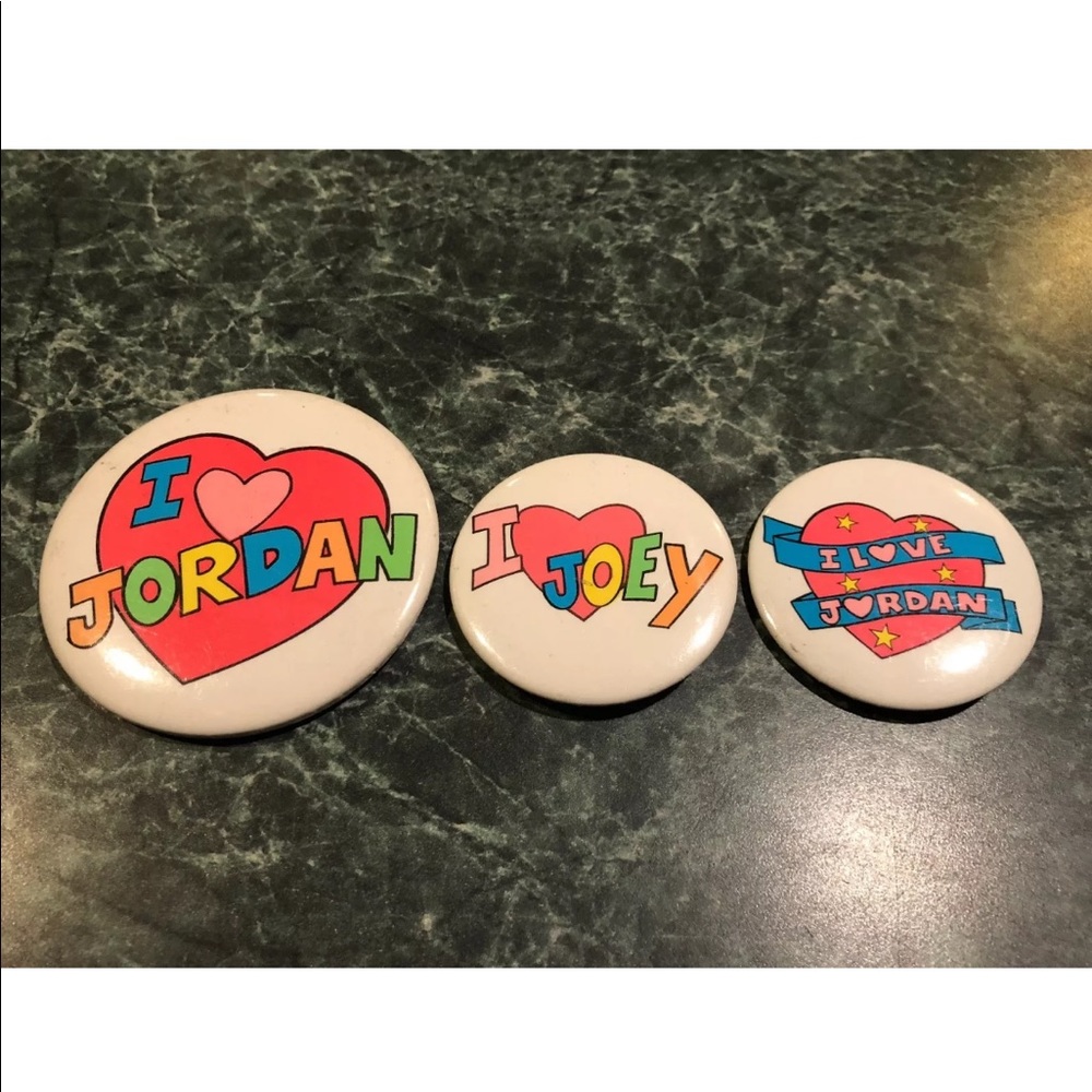 Vintage Lot Of (3) New Kids On The Block Pins NOS